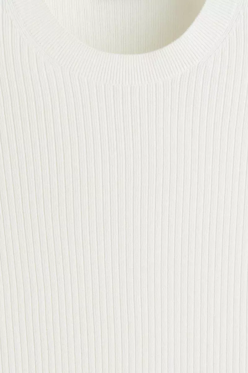 Slim Fit Rib-knit T-shirt