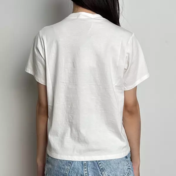 Kaos MARDI MERCREDI FLOWER NAVY WHITE TSHIRT 100% ORIGINAL