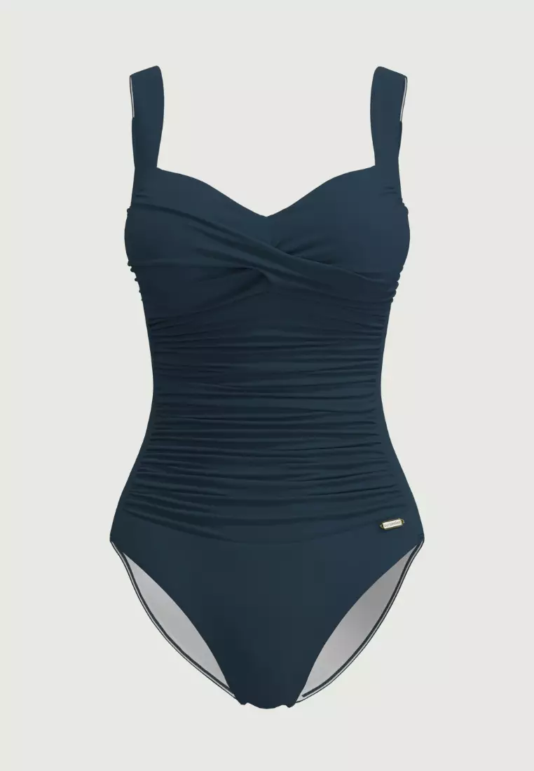 Core Solid Deep Jade Plus Cup Twist Front Onepiece