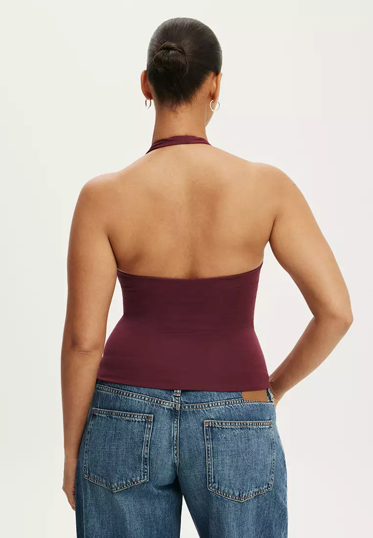 All Day V-Neck Halter Top