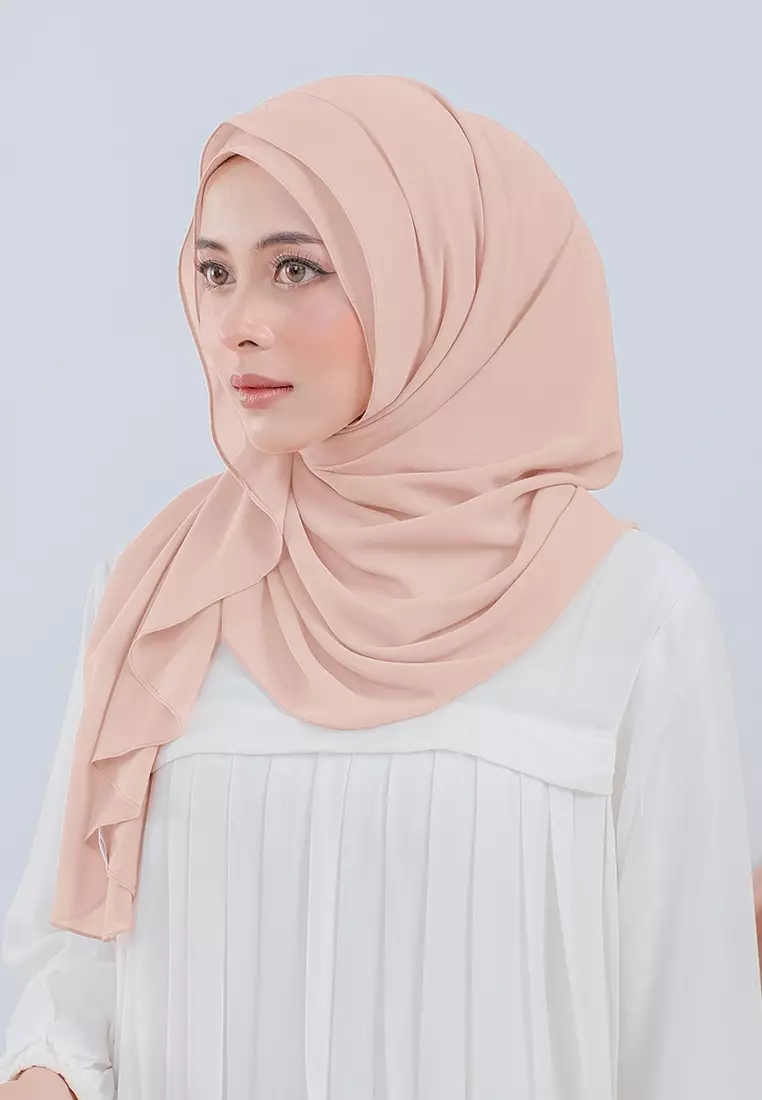 HIJAB INSTAN LUBNA - LIGHT PEACH