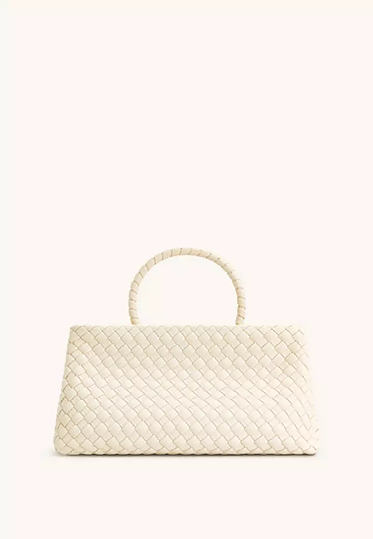 Elora Woven Tote Bag - White