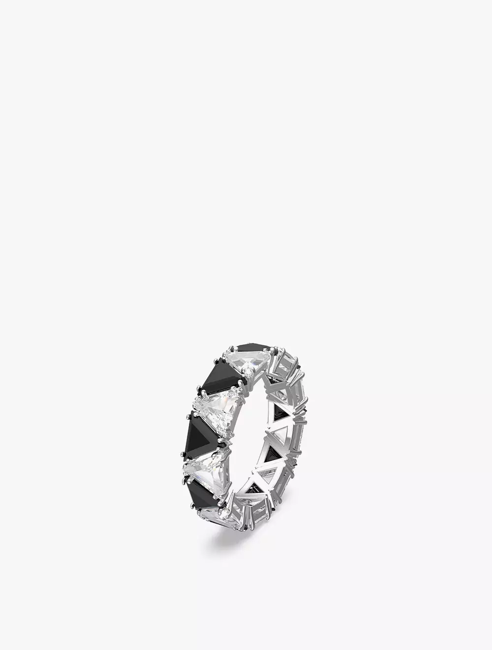 Jual Swarovski Ortyx Cocktail Ring, Triangle Cut, Black, Rhodium Plated ...