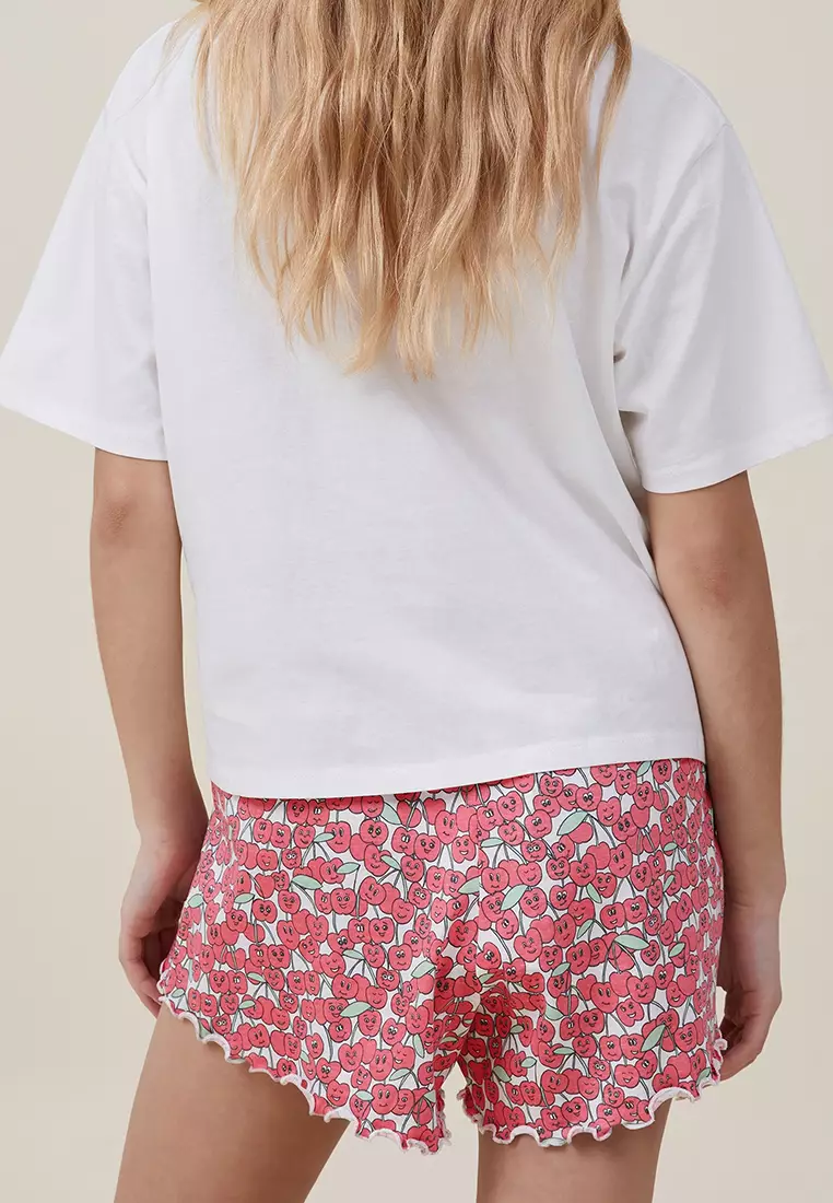 Cotton jersey sleep shorts 2025