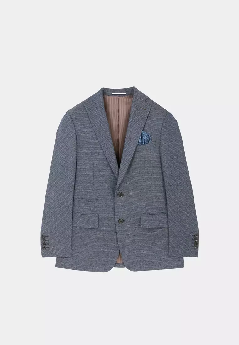 Midnight Blue textured Tailored Suit