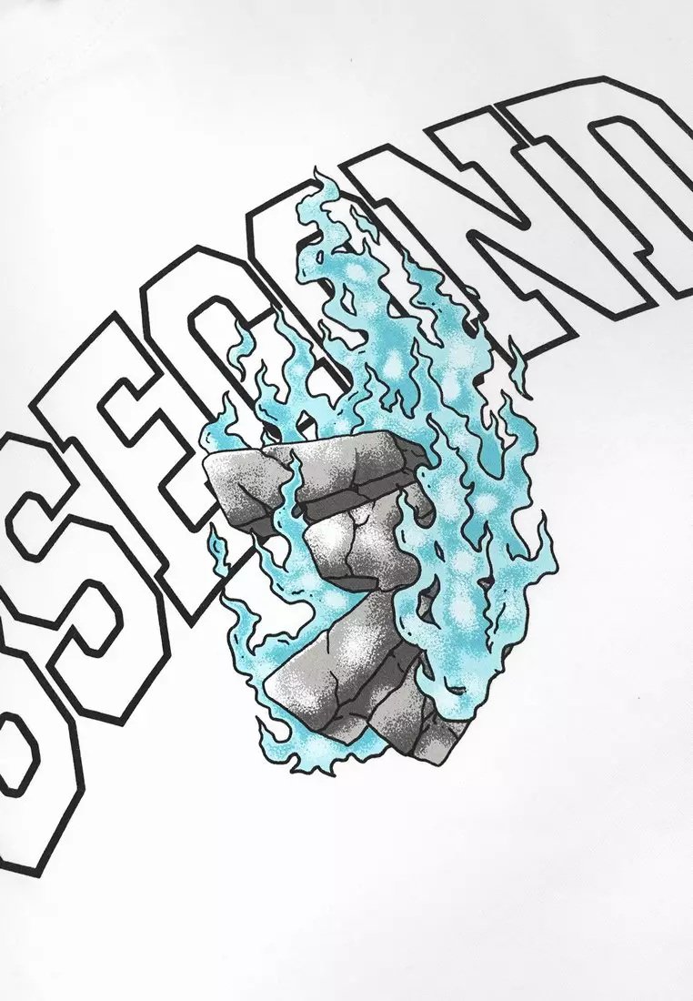 3Second Men's T-Shirt Short Sleeve Regular Fit Cotton Firestone C300825