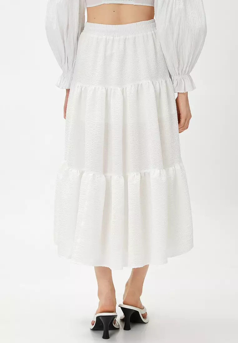 Tiered Midi Skirt
