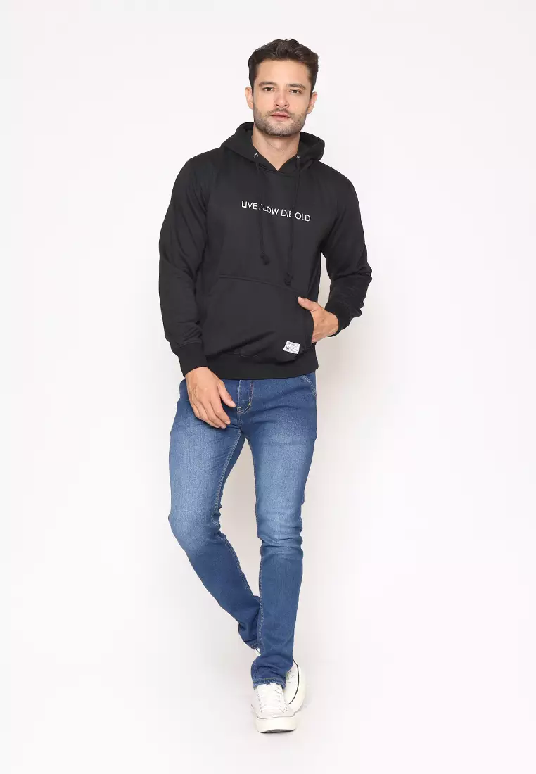 HOODIE 0406-LIVESLOW-BLK