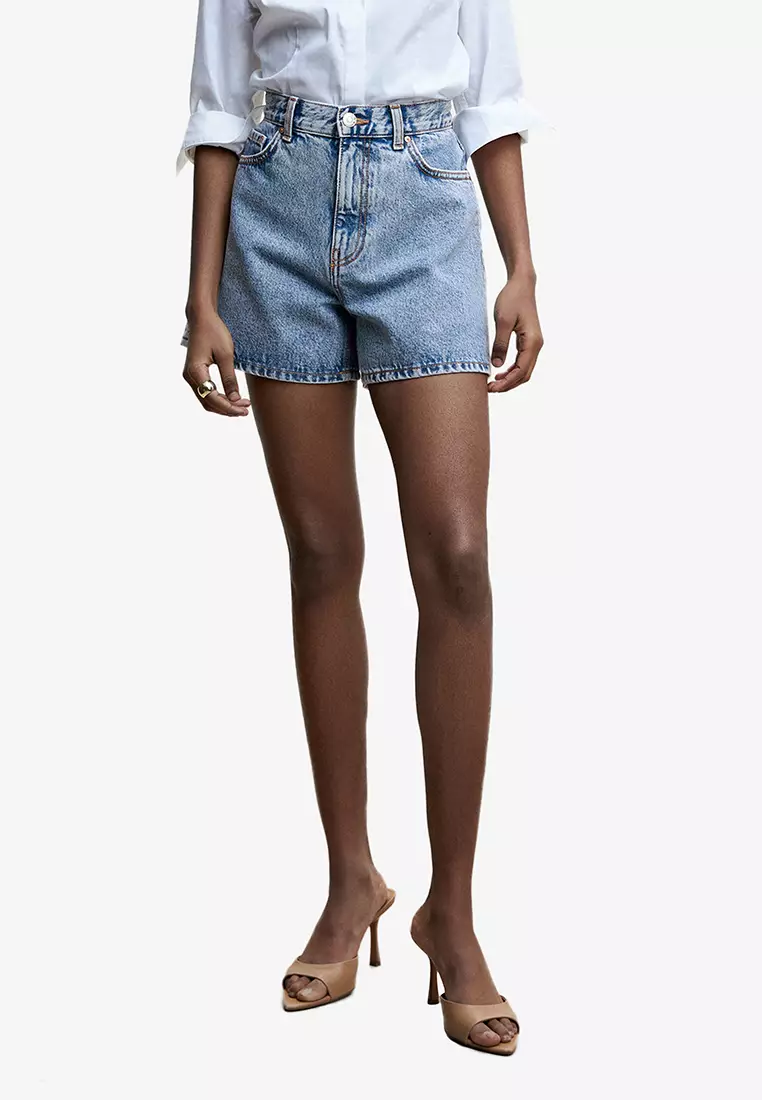 Buy Mango High-Waist Denim Shorts 2025 Online ZALORA Philippines