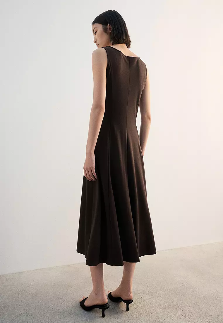 Flared Midi-Dress