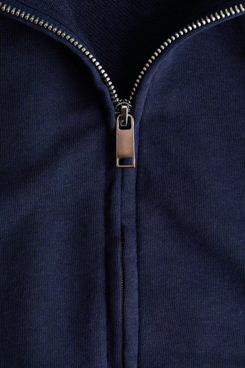 Cropped zip-through sweatshirt