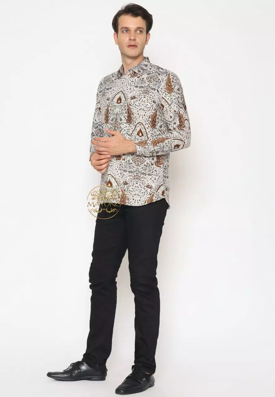 Ningrat Kemeja Batik Pria Premium Slimfit Modern Lengan Panjang