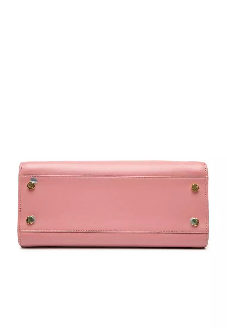 Pre-Loved Saint Laurent Small Leather Monogram Cabas Satchel