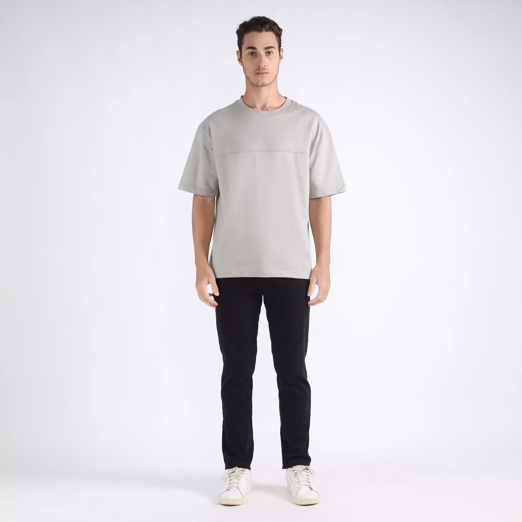 FACILITY by LARUSSO - Daze Boxy Tee - Ghost Gray