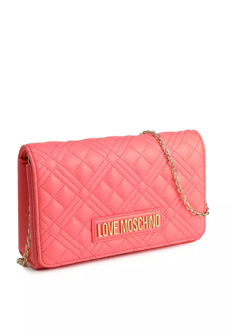 Logo Quilted Chain Sling Bag (nt)