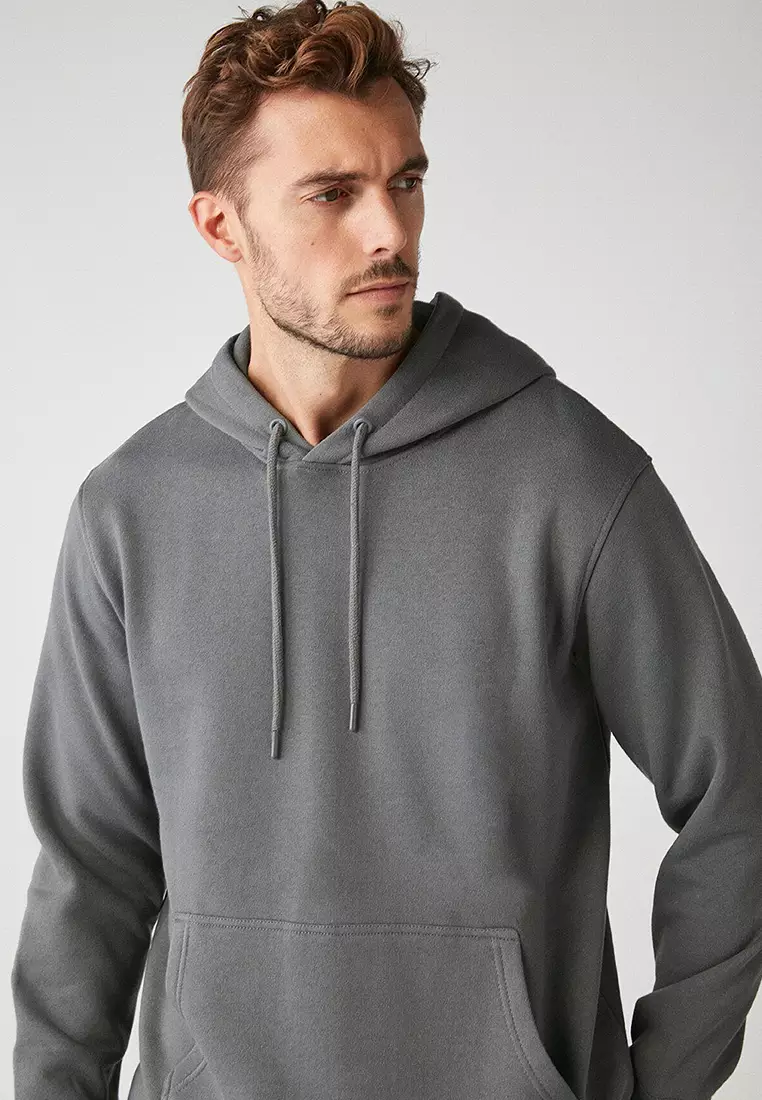 Jorge Soft Hooded Organic Cotton Kangaroo Pocket Regular Sweatshirt