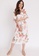 Hook Clothing white and pink and multi Floral Surplice Pleated Dress 31034AADF2E82CGS_1