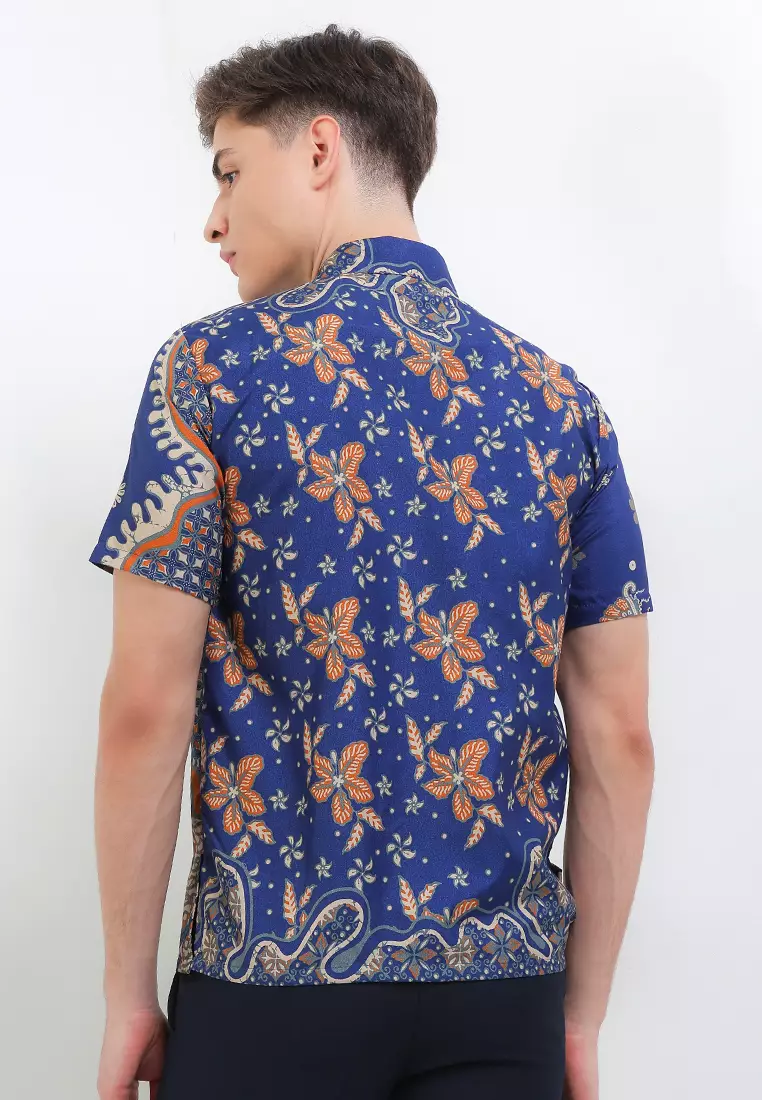 Bintang Kemeja Batik Exclusive Premium Pria Casual Modern Lengan Pendek