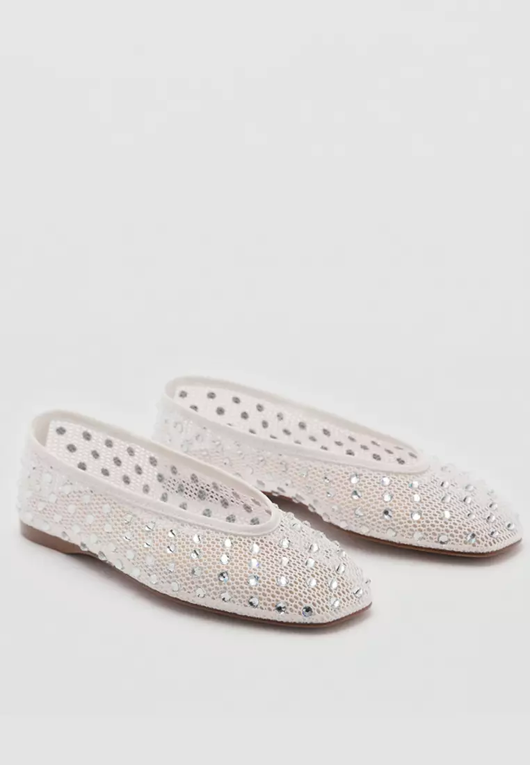 Mesh Shoes With Rhinestone Detail