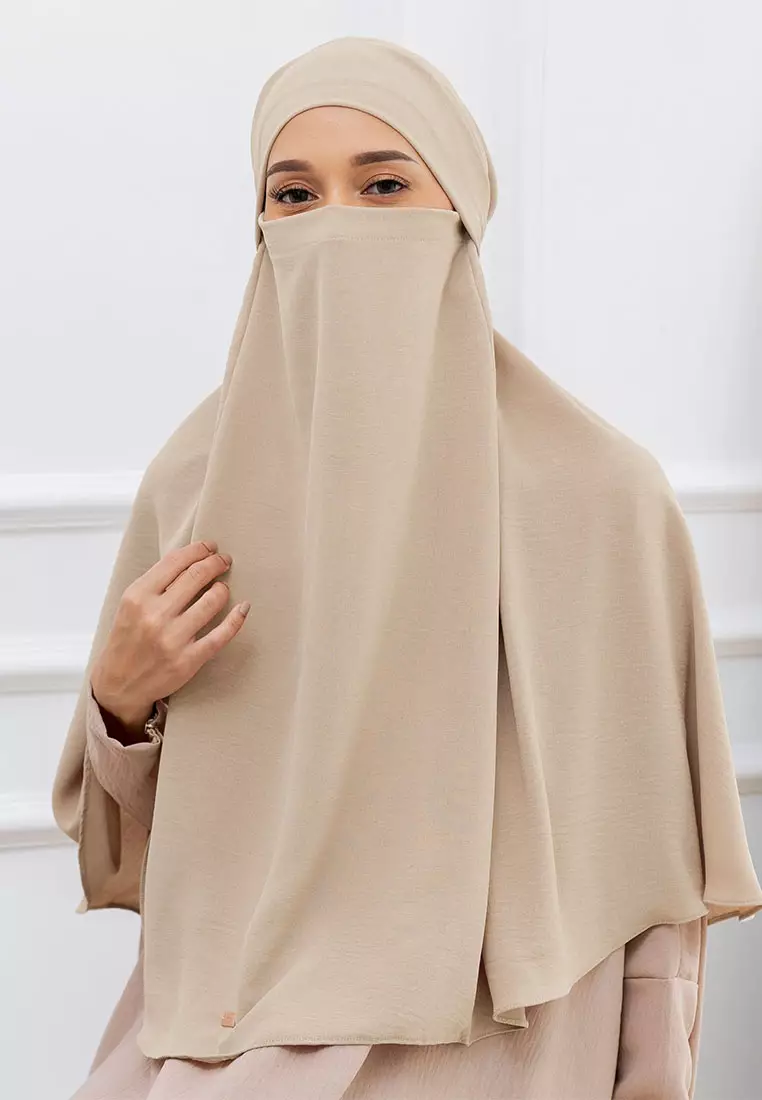 Halima French Khimar Soft Beige