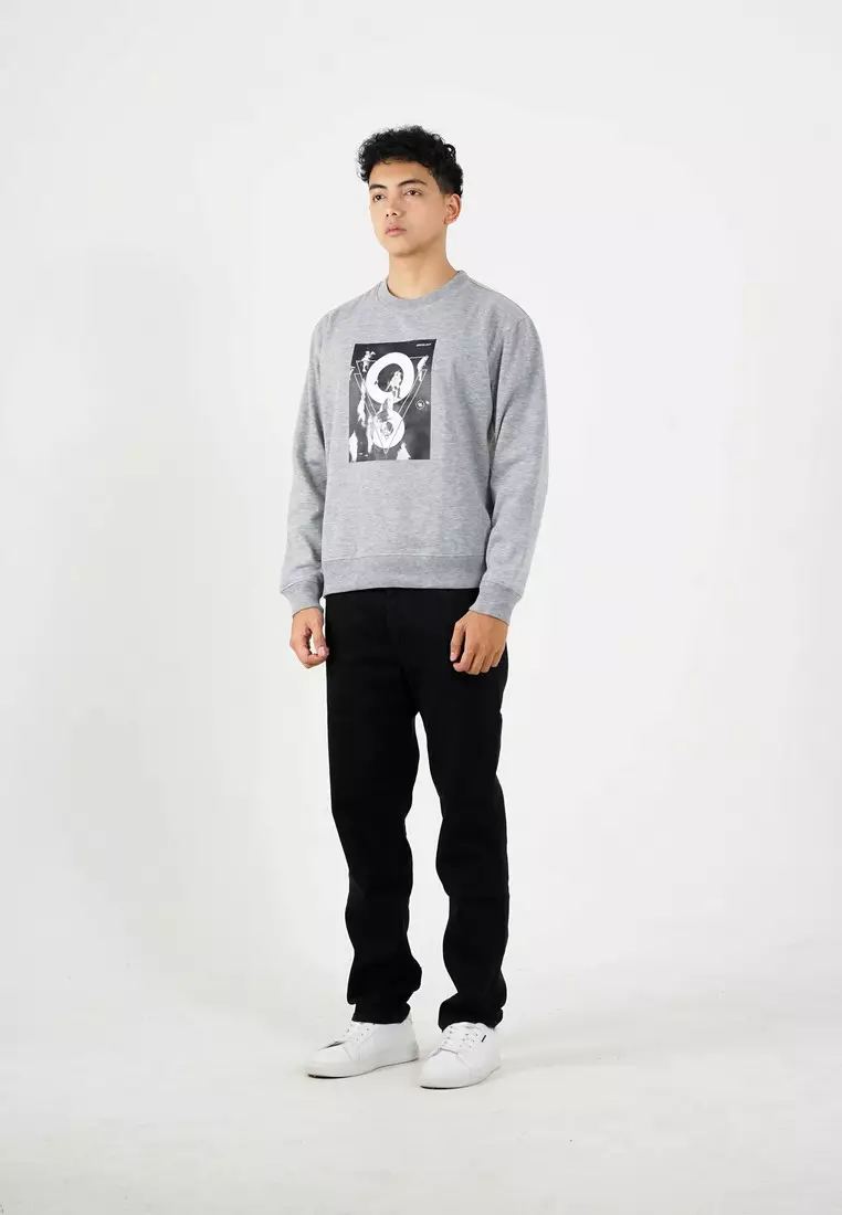 Greenlight Men's Jacket Crewneck Sweatshirt Regular Fit Fleece Peoples Shadow OL-C020425