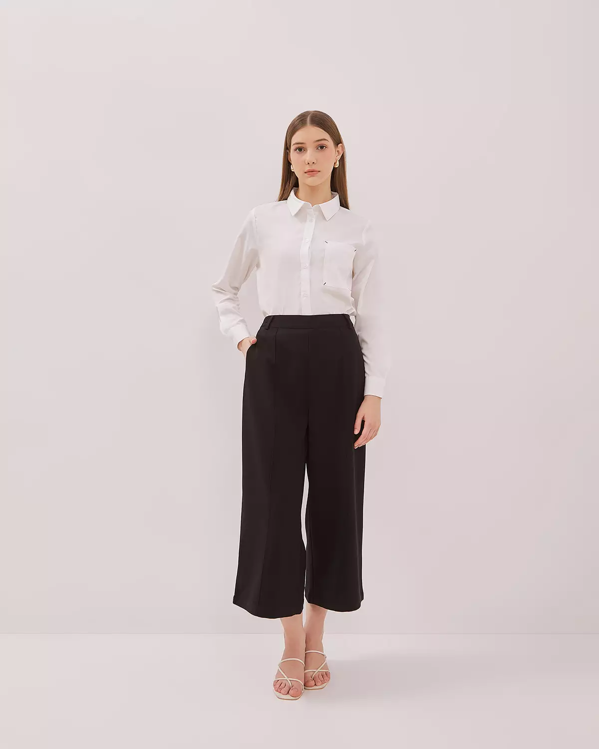 WOMEN'S BLACK CULOTTS