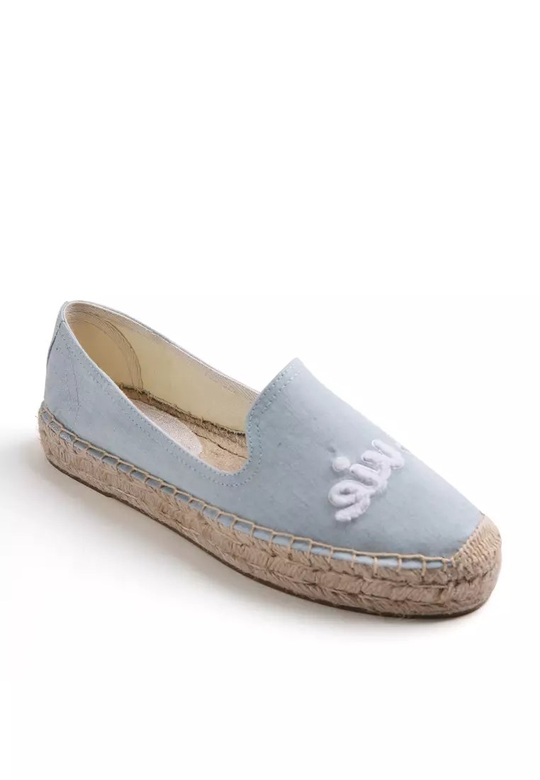 Platform Embroidery Canvas Espadrilles HB88