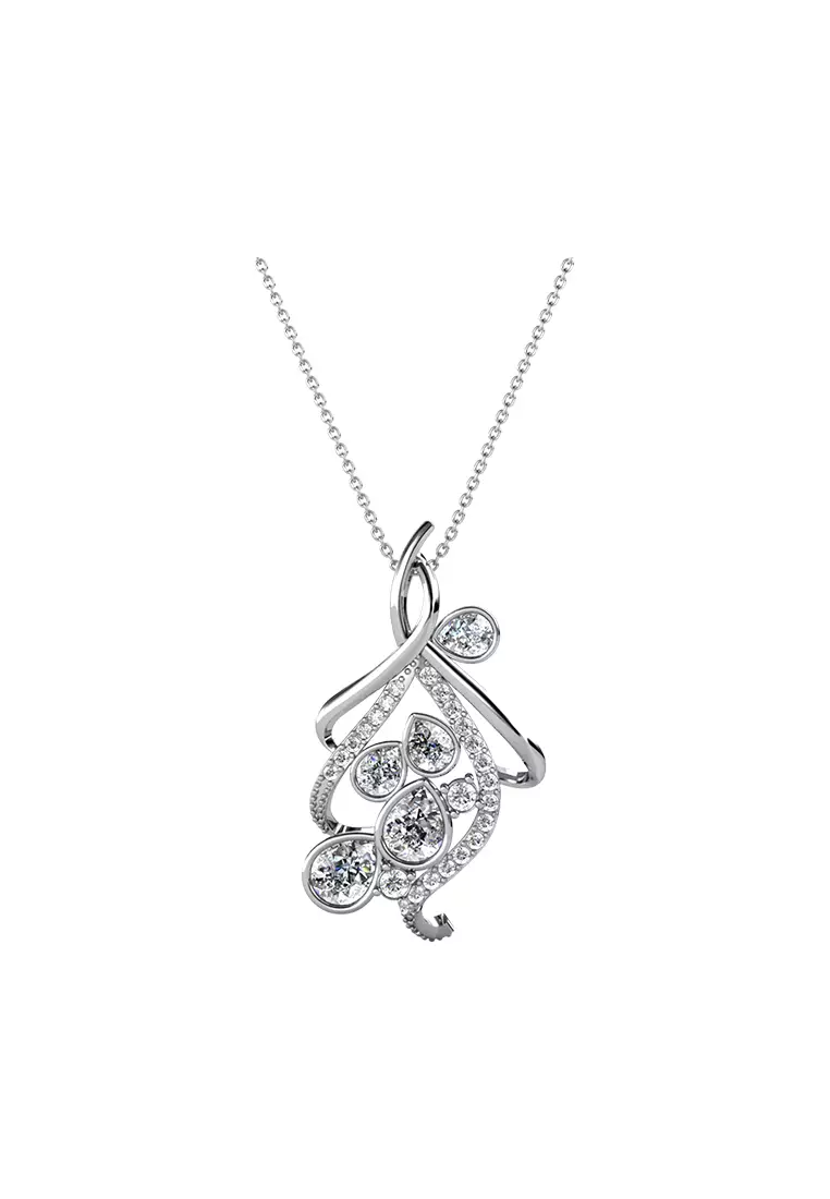 Foliole Pendant WG - Kalung Crystal Premium Luvea Collection