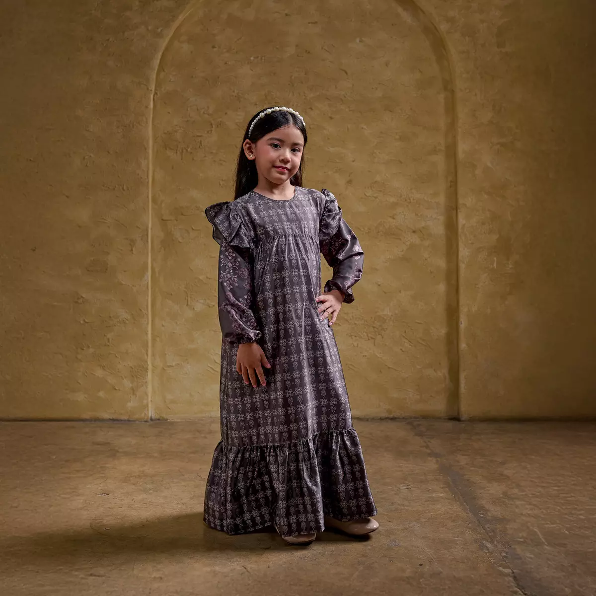 ZM Zaskia Mecca - Karuny Browny Gamis Anak Wanita - Teman Serumpun - Edisi Kamboja