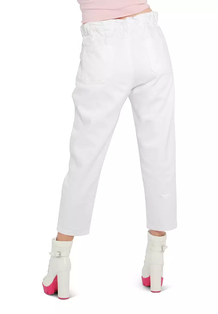 Buy London Rag Off White Paper bag Waist Pants 2025 Online