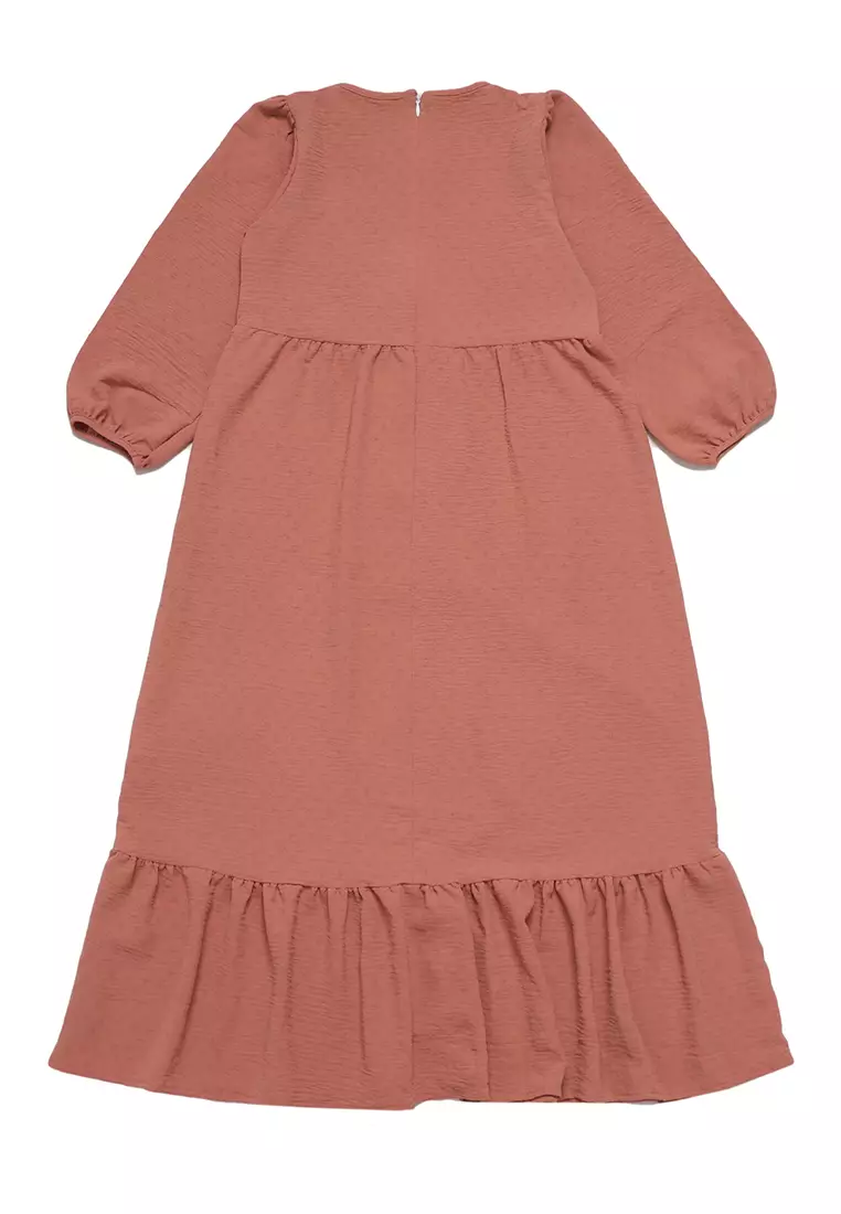 Baju Gamis Anak Perempuan Putik Bunga Dusty Pink - ADORABLE