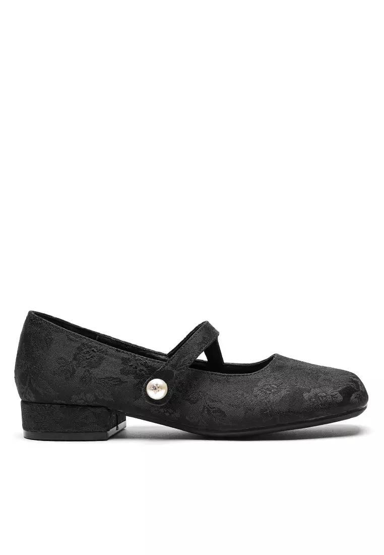 Buy Twenty Eight Shoes 2.5CM Pearl Strap Satin Mary Jane Shoes