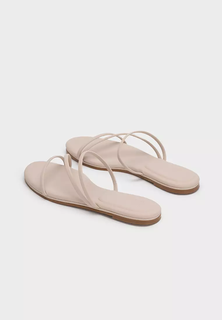 STRAPPY FLAT SLIDES WITH CLOUDFOAM INSOLE
