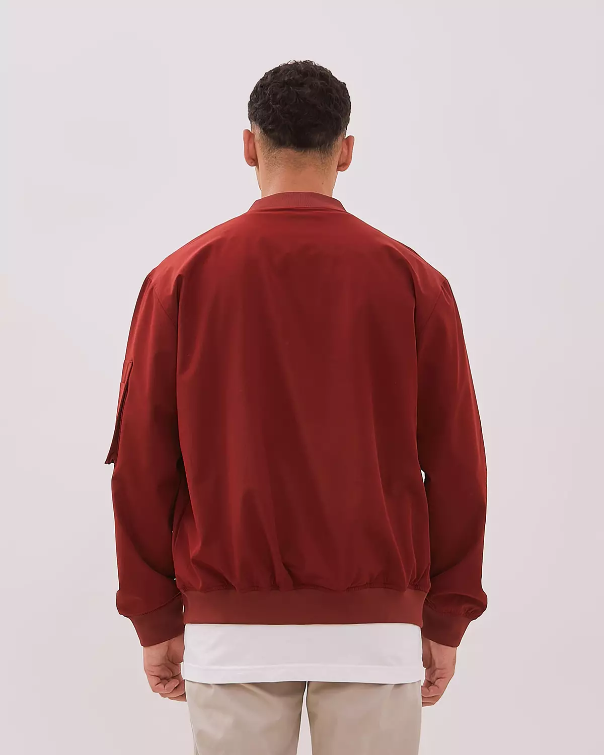 MAROON RED BOMBER JACKET FOR MEN