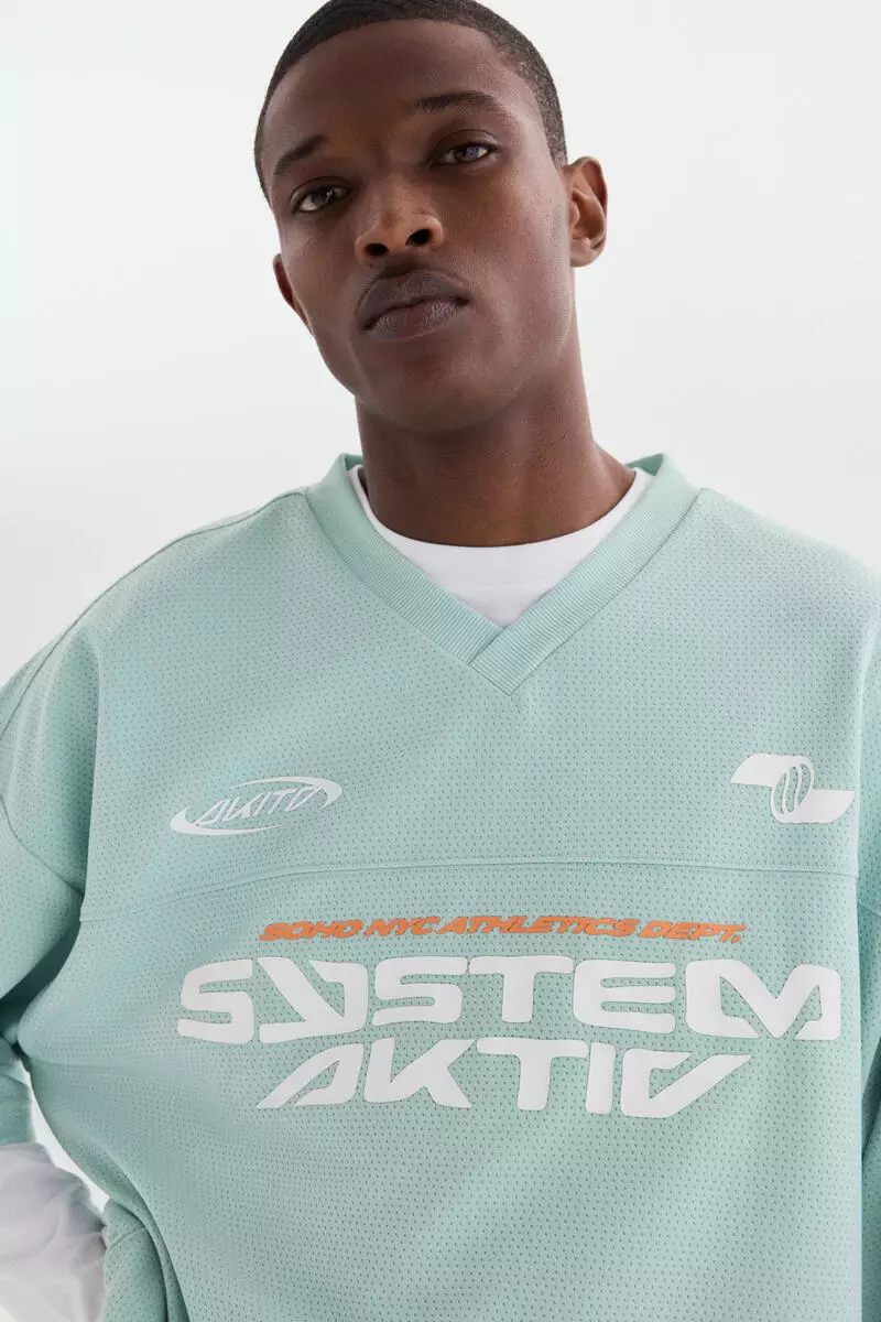 Oversized Fit Printed mesh t-shirt