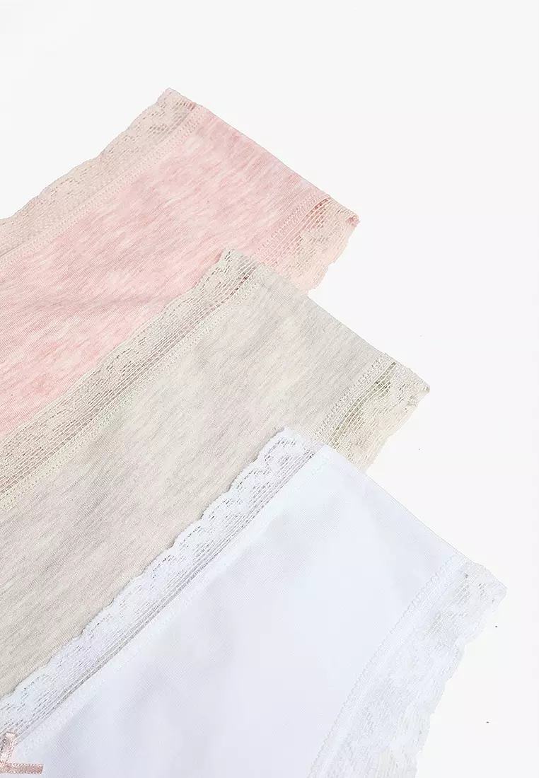 Daily Lace 3-Pack Cotton Hipster Panties