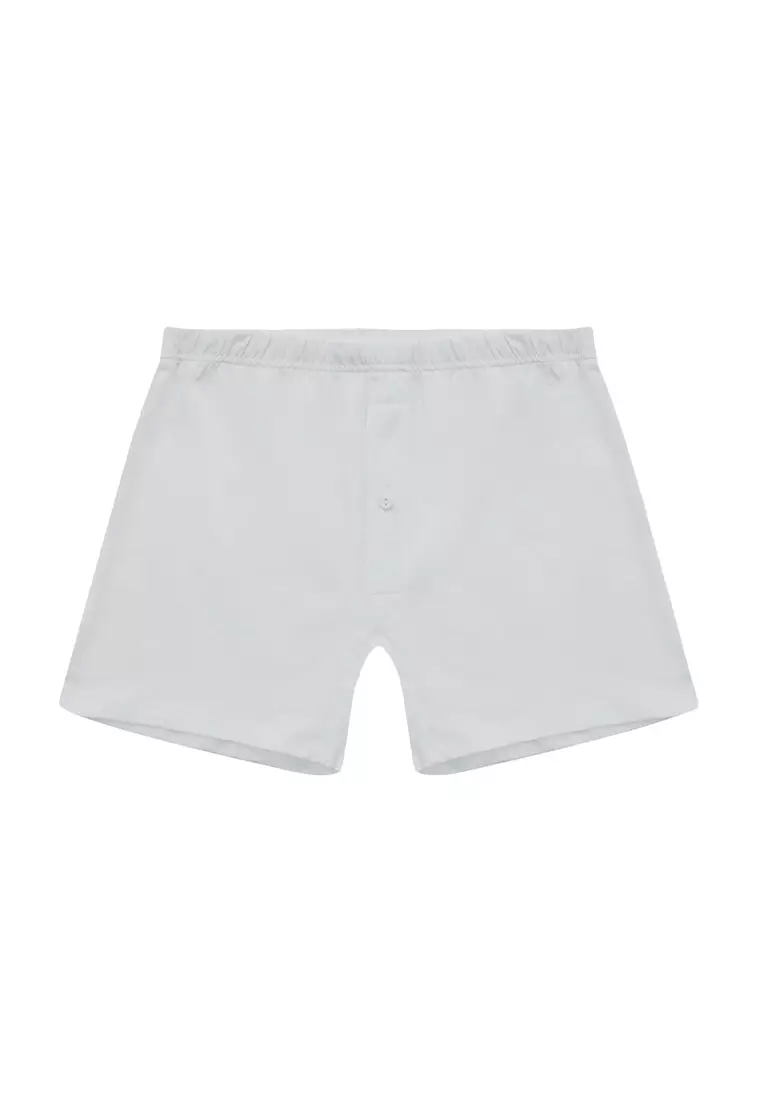 Pack of 2 White Boxer, Regular, Underwear for Men
