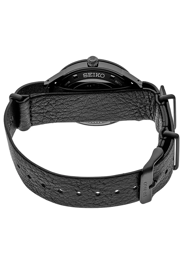 Seiko SRPH95J1 - Jam Tangan Automatic Pria - Black - Leather Strap