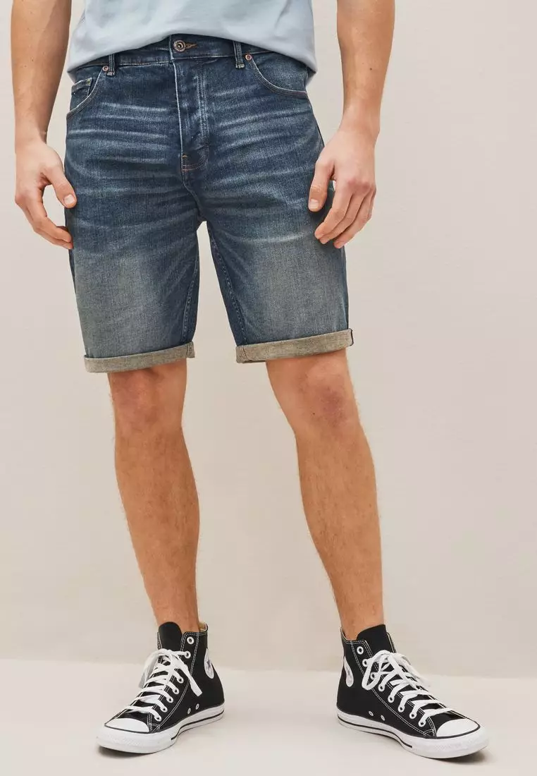 Next mens denim store shorts