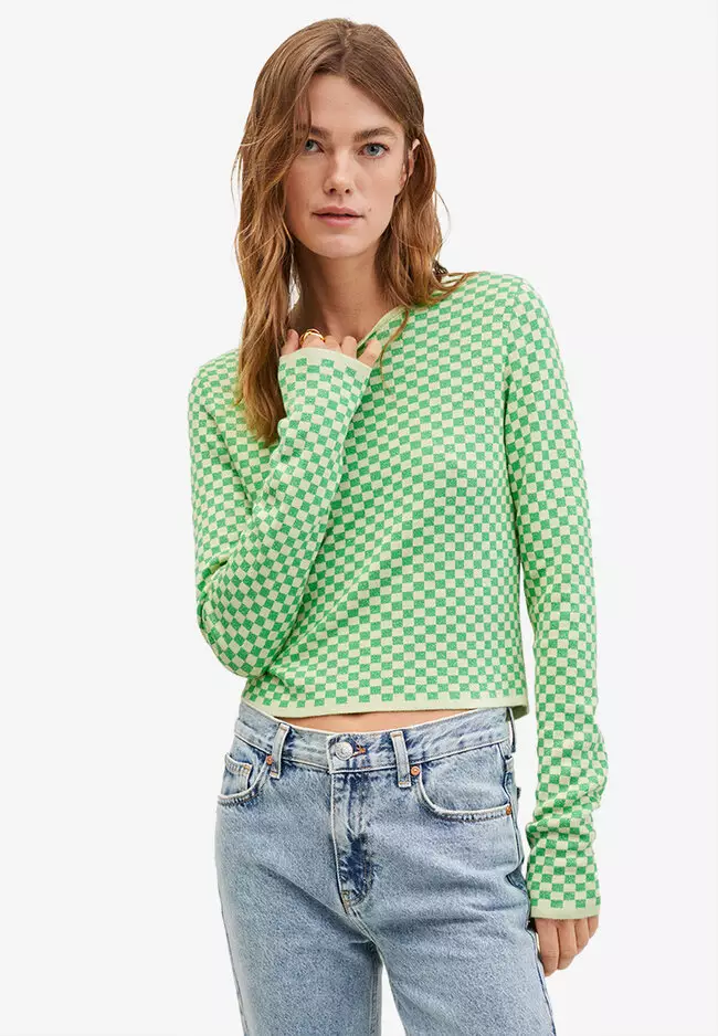 Checks Knitted Sweater