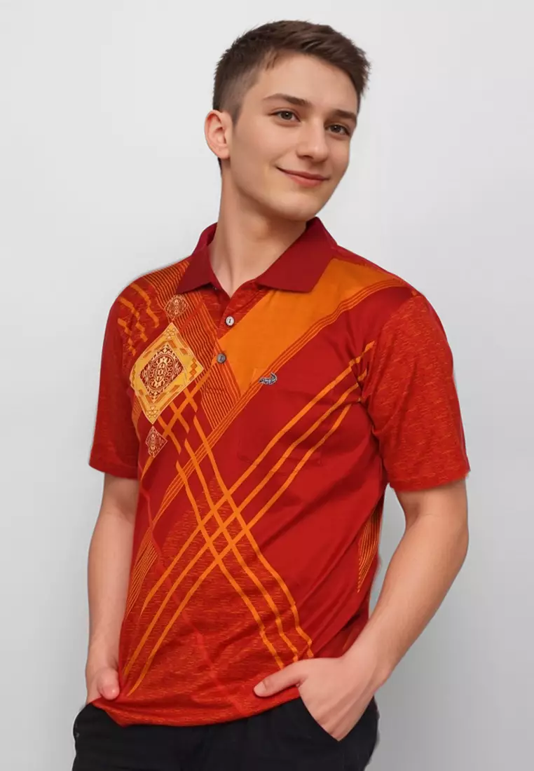 Crocodile DIAMOND 1918 Red | Kaos Kerah Premium Pria Polo Shirt | Relax fit