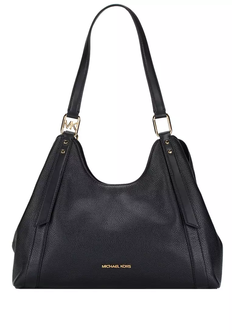 Mk shoulder best sale bag black