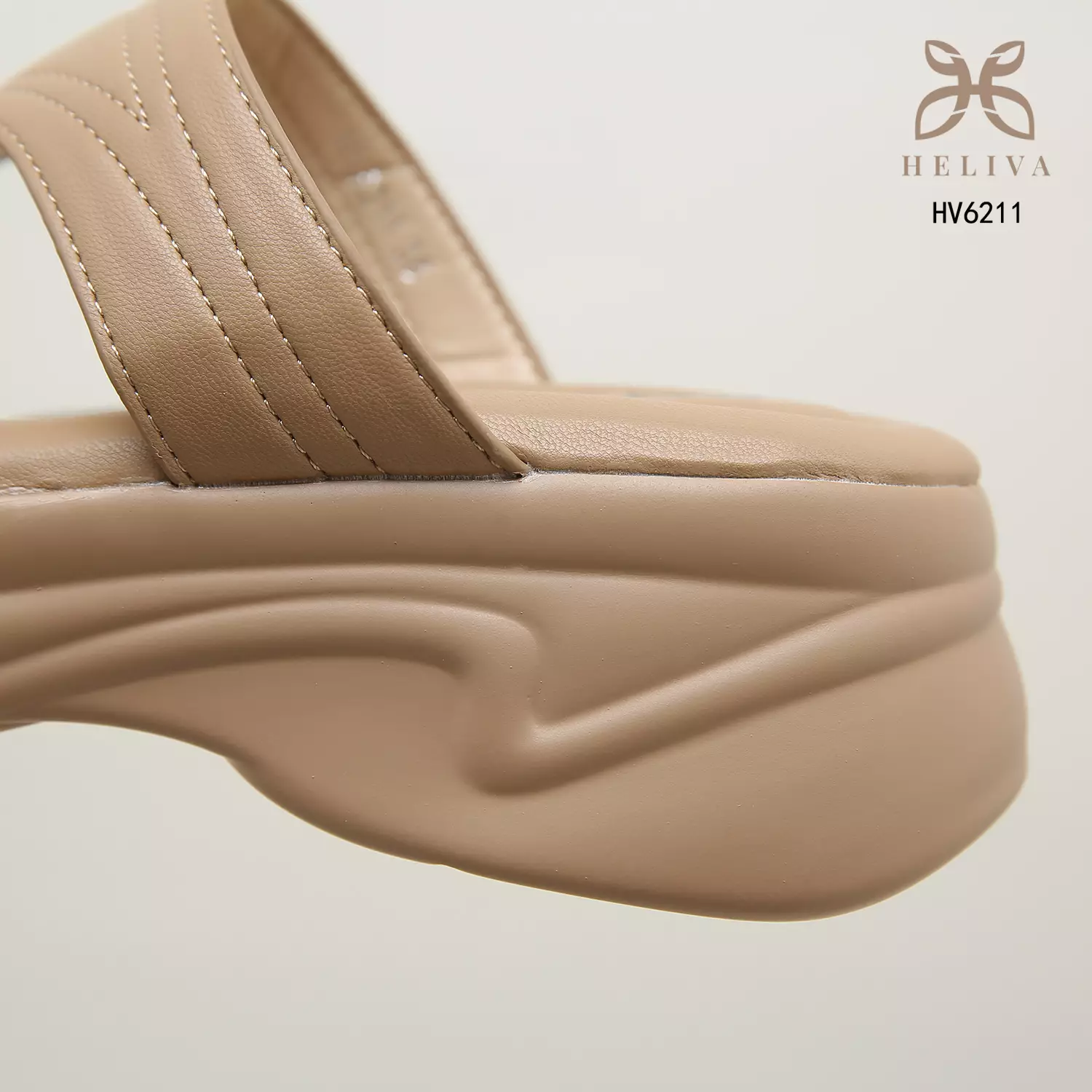 Heliva Joyce Lady Sandals Wedges Double Strap Chain Sol 5cm