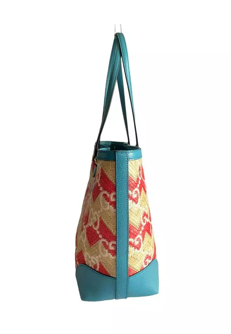 Gucci Bodrum Medium Tote Bag In Jumbo GG Blue