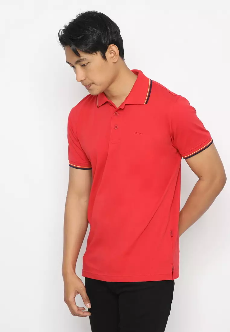 POLICE Polo Shirt Krah Stripes Pria 207200281