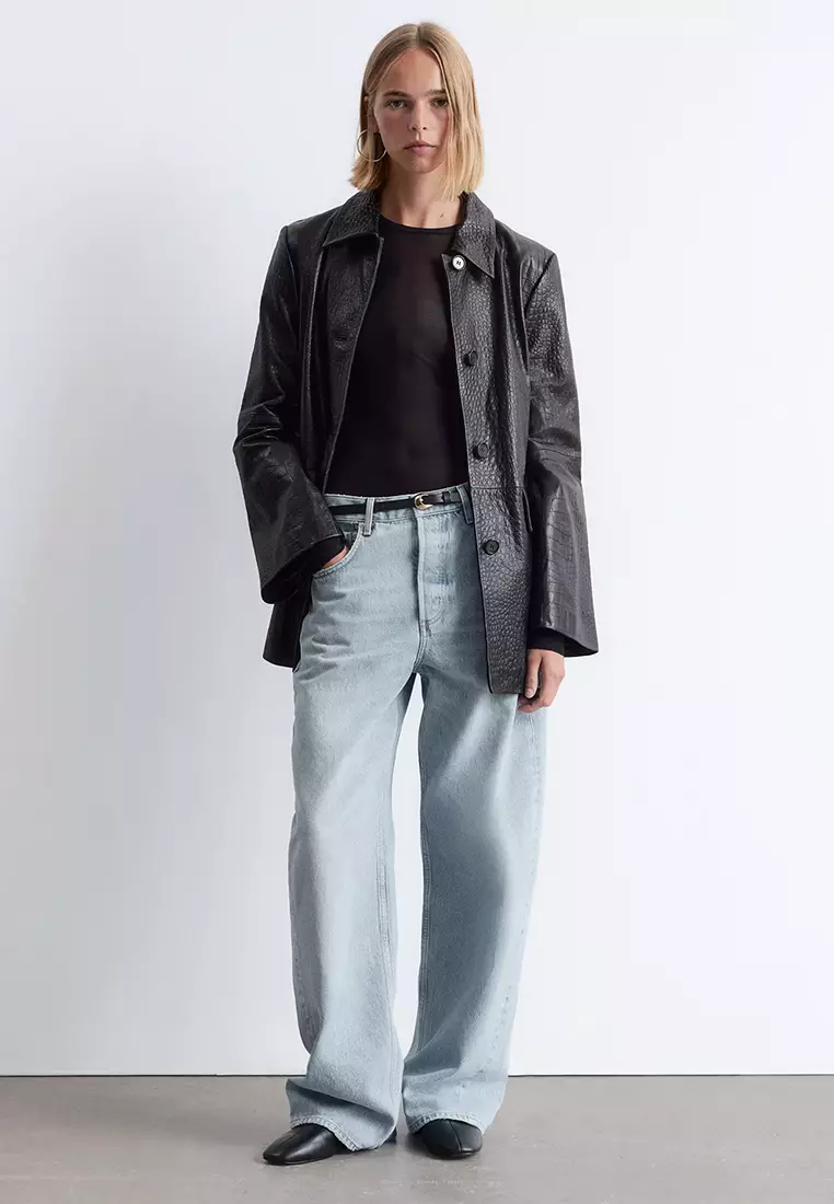 桶形褲腳牛仔褲