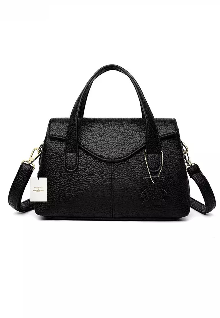 Faux Leather Three Way Flap Handbag JW HD-2834