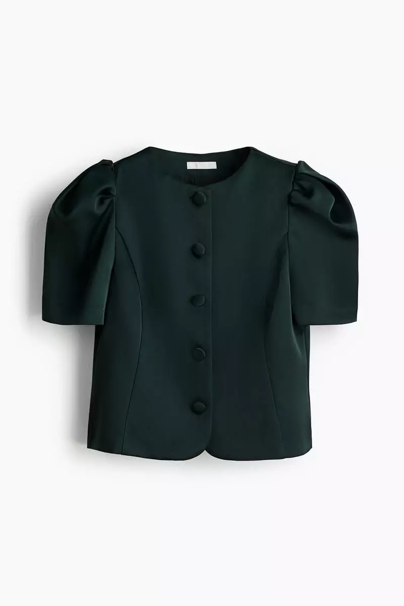 Puff-sleeved blouse