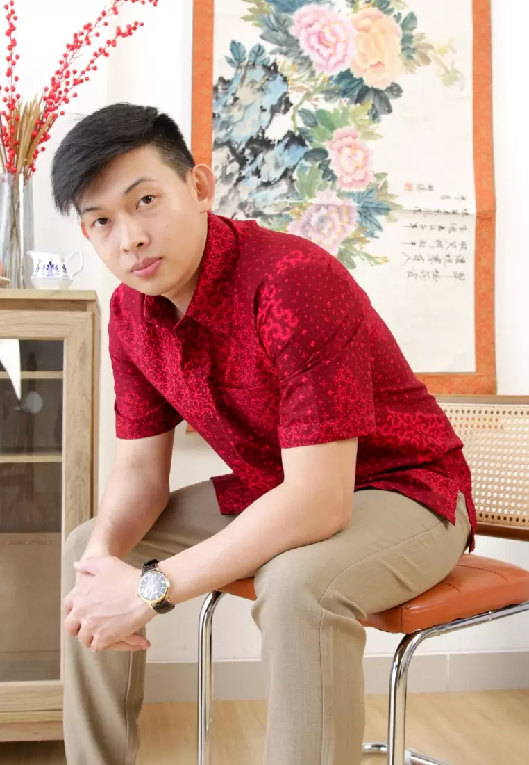 Nayara Kemeja Batik Noah Maroon SH