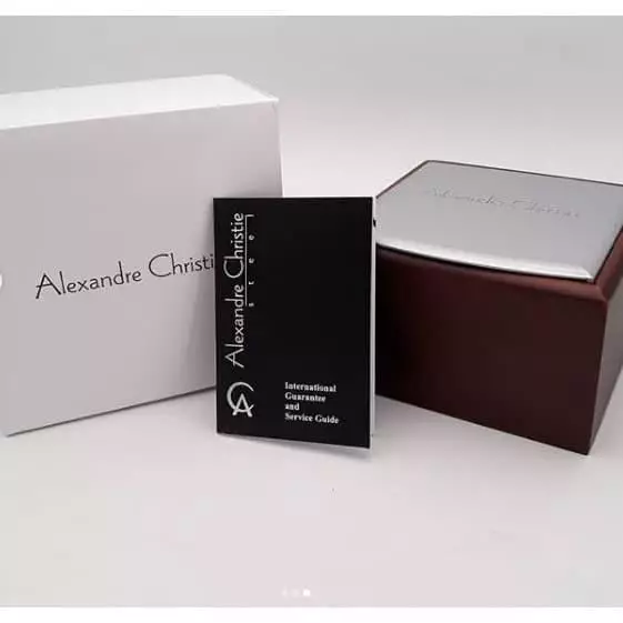 Alexandre Christie 6141 Karet Hitam Ring Hijau Cowok